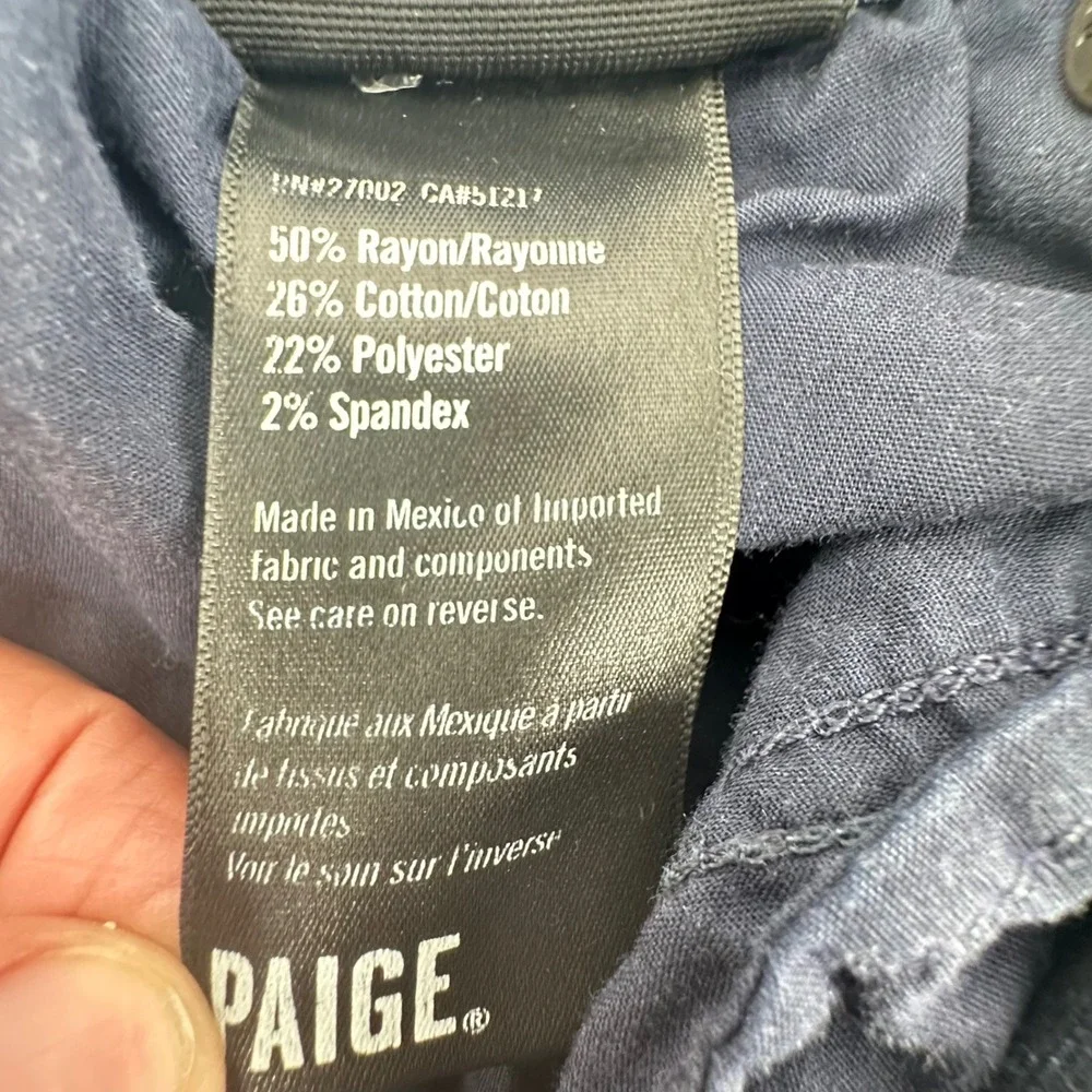 Paige Ronald Slim Straight Jeans Mens 34x32 Blue Classic Modern